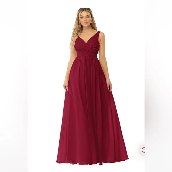 Azazie | Dresses | Azazie Kora Burgundy Bridesmaid Wedding Guest Dress |  Poshmark